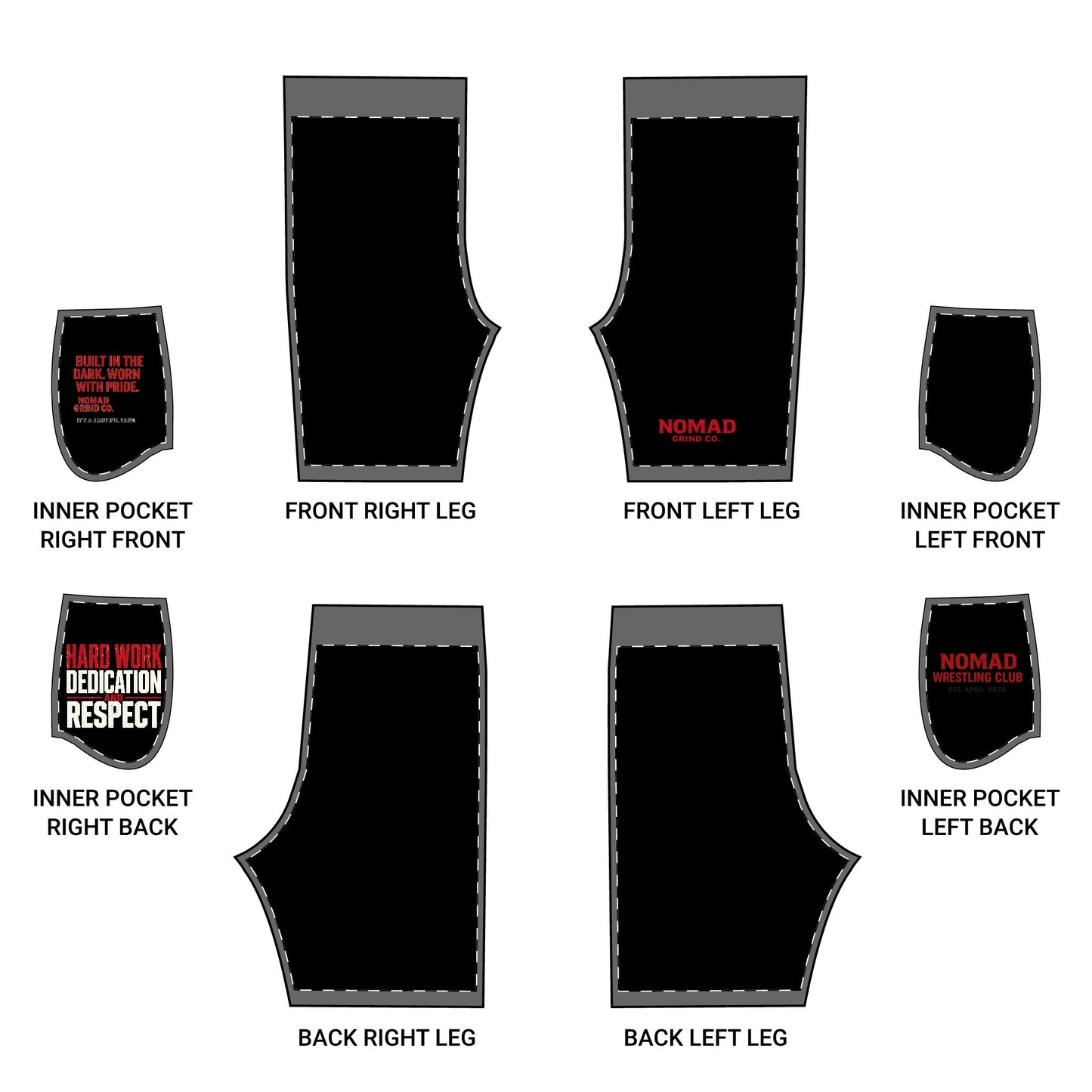 Basketball Training Shorts — Hard Work Dedication Respect AOP