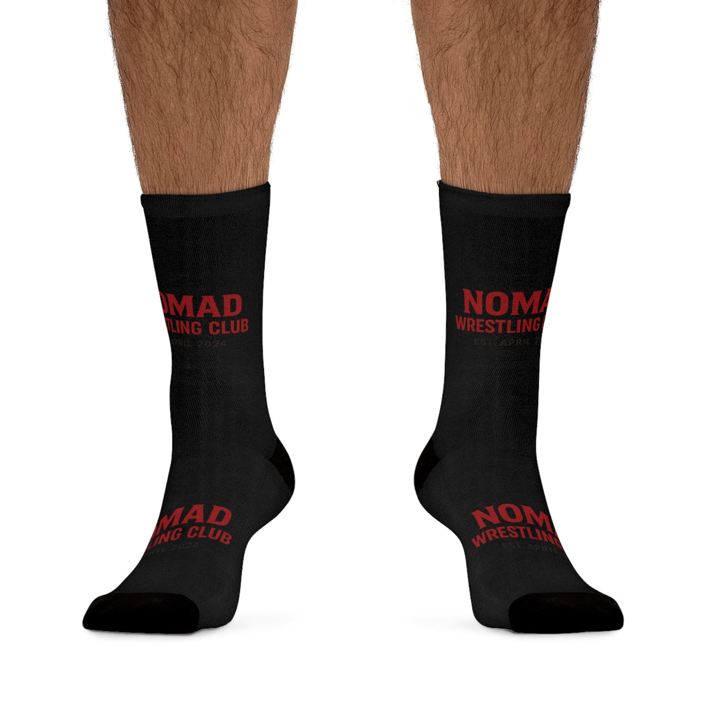 Wrestling Club Recycled Poly Socks — 'Nomad' Logo Athletic Crew Socks