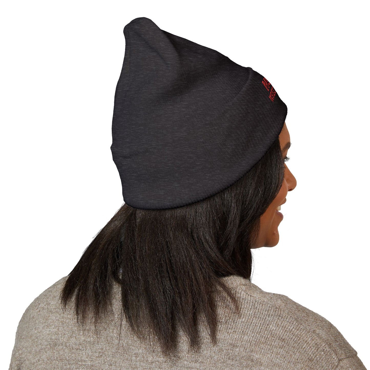 Nomad Wrestling Club Embroidered Cuffed Beanie — Classic White Knit Hat