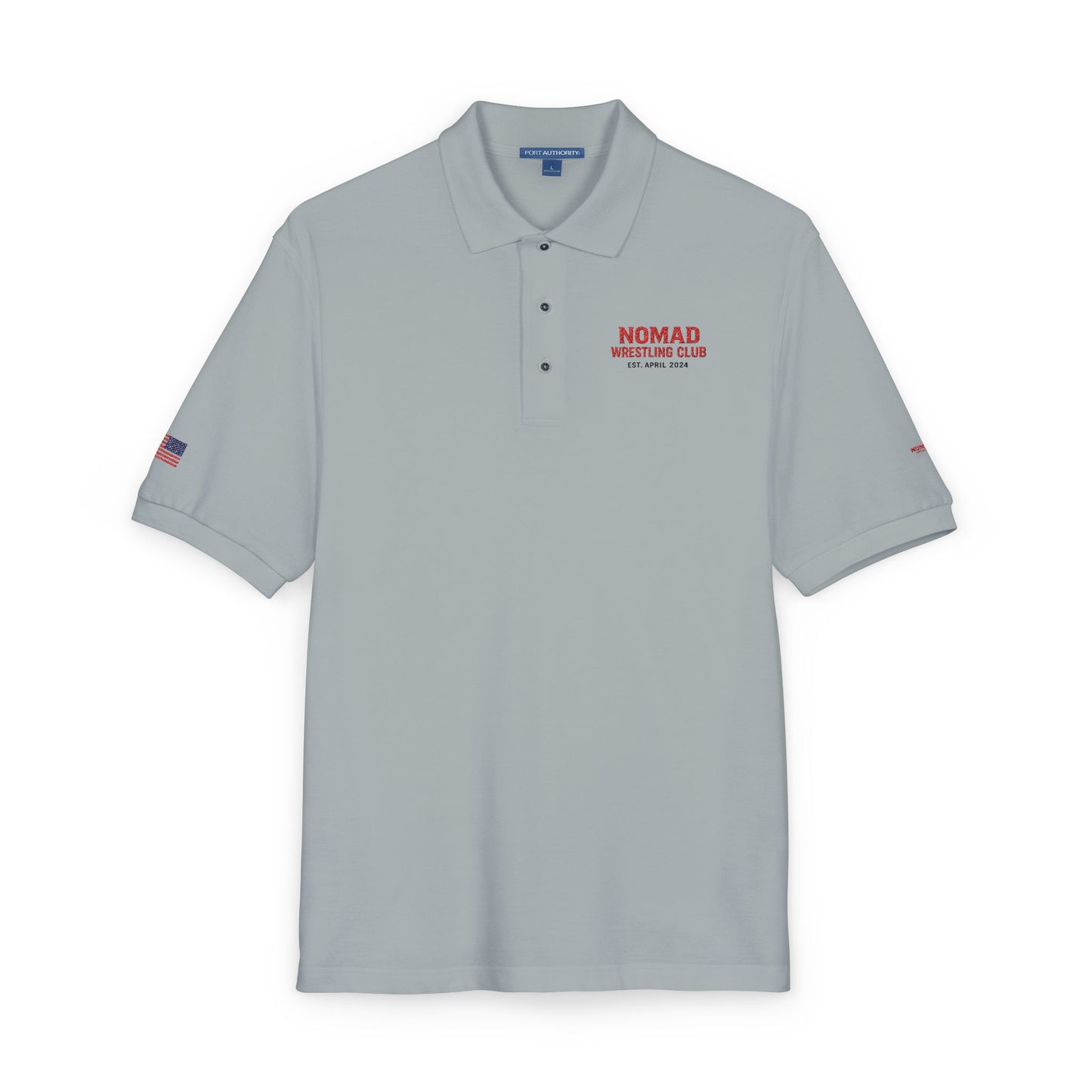 Embroidered Polo Shirt — NOMAD Adventure Co. Logo