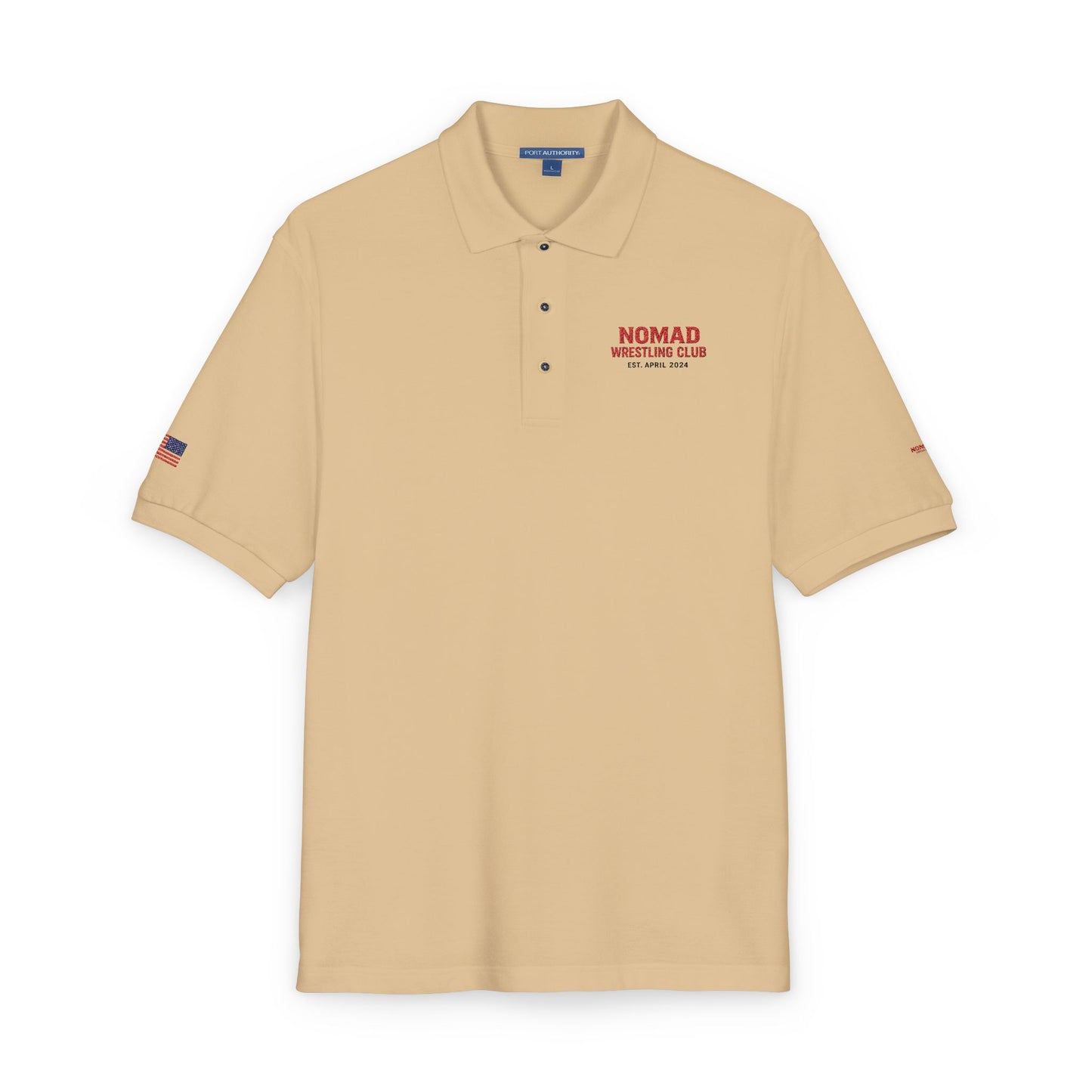 Embroidered Polo Shirt — NOMAD Adventure Co. Logo