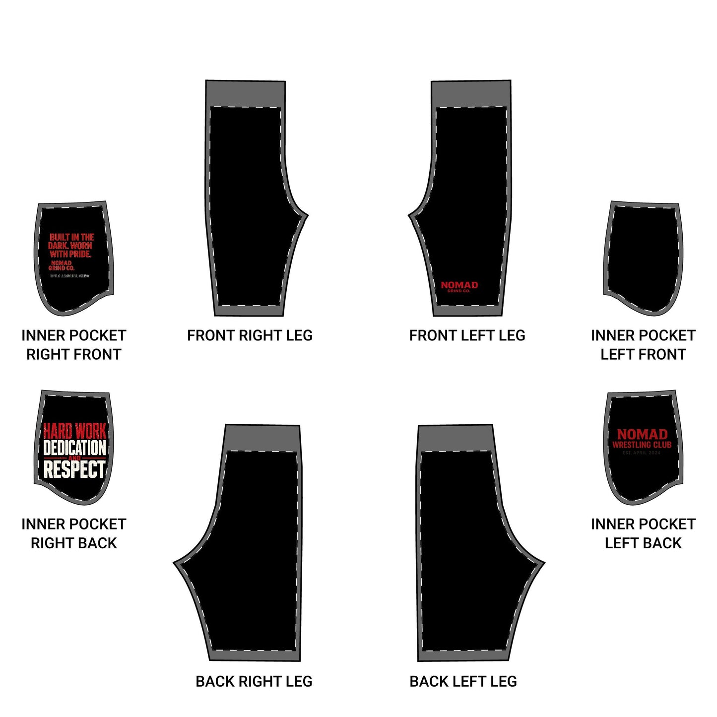 Basketball Training Shorts — Hard Work Dedication Respect AOP