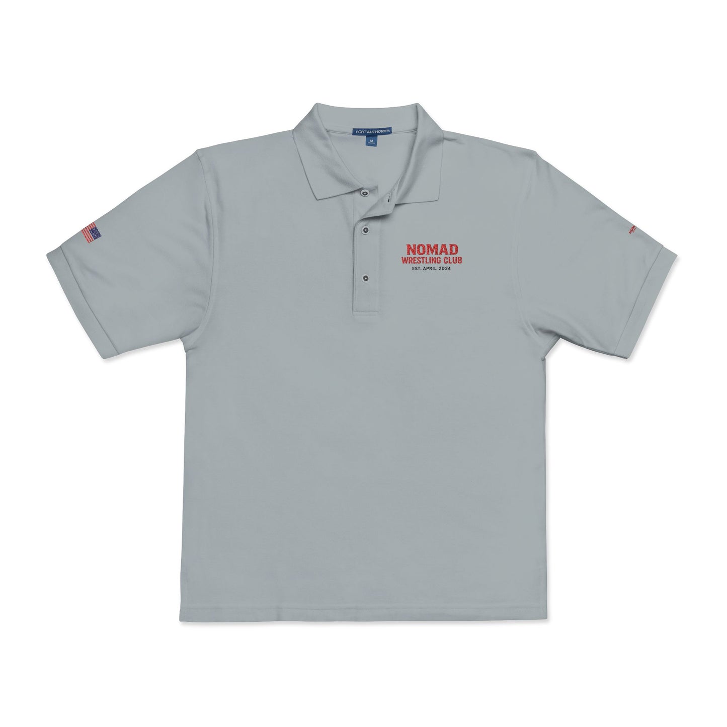 Embroidered Polo Shirt — NOMAD Adventure Co. Logo