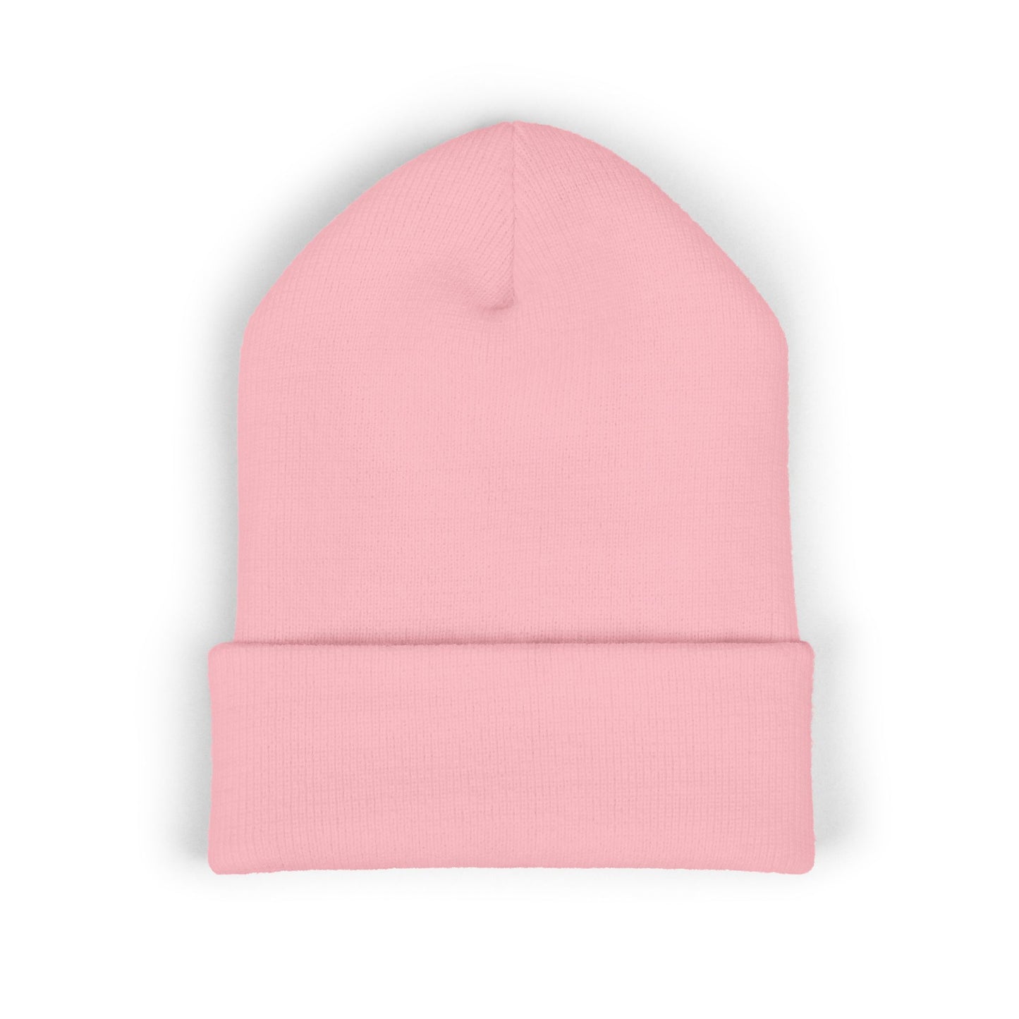 Nomad Wrestling Club Embroidered Cuffed Beanie — Classic White Knit Hat