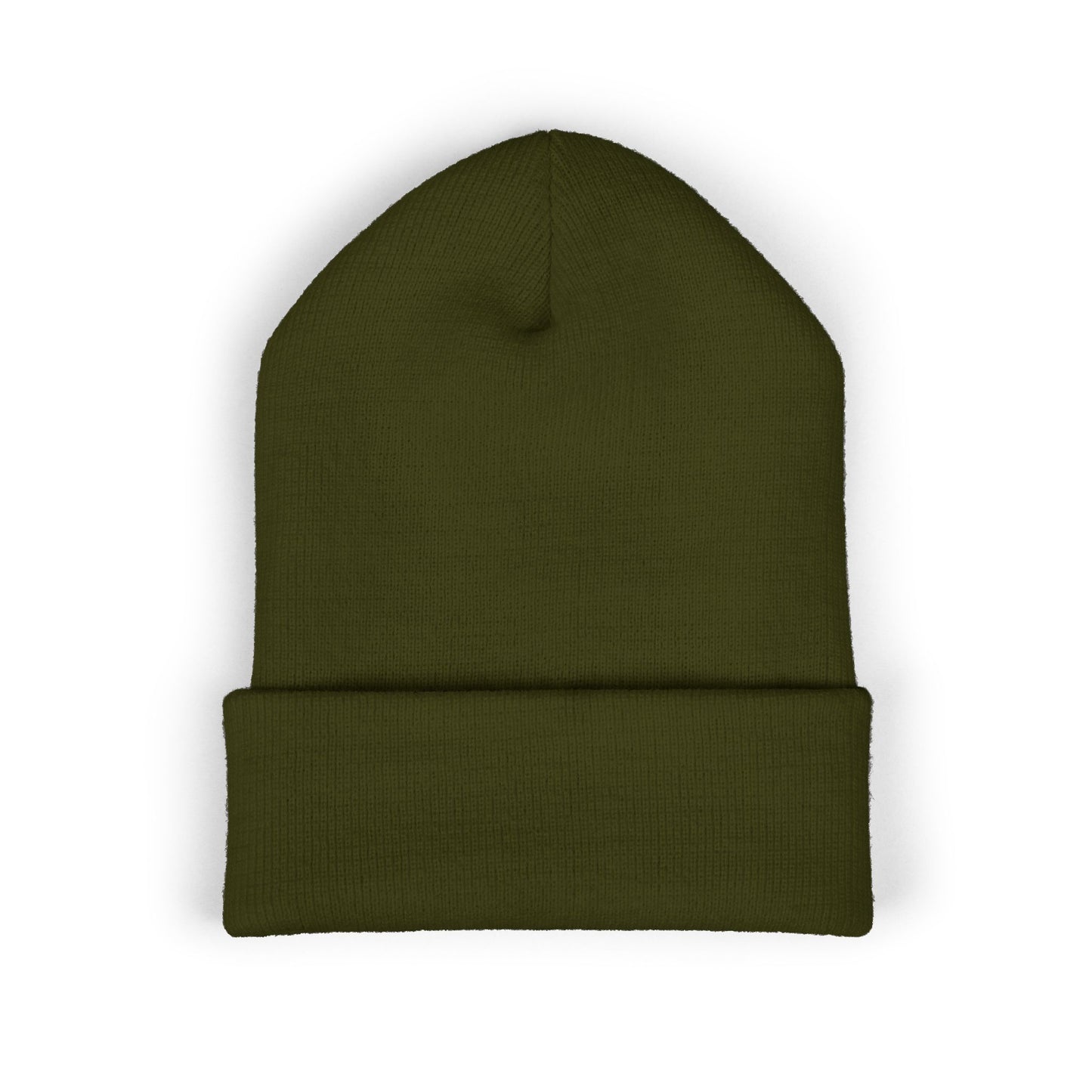 Nomad Wrestling Club Embroidered Cuffed Beanie — Classic White Knit Hat