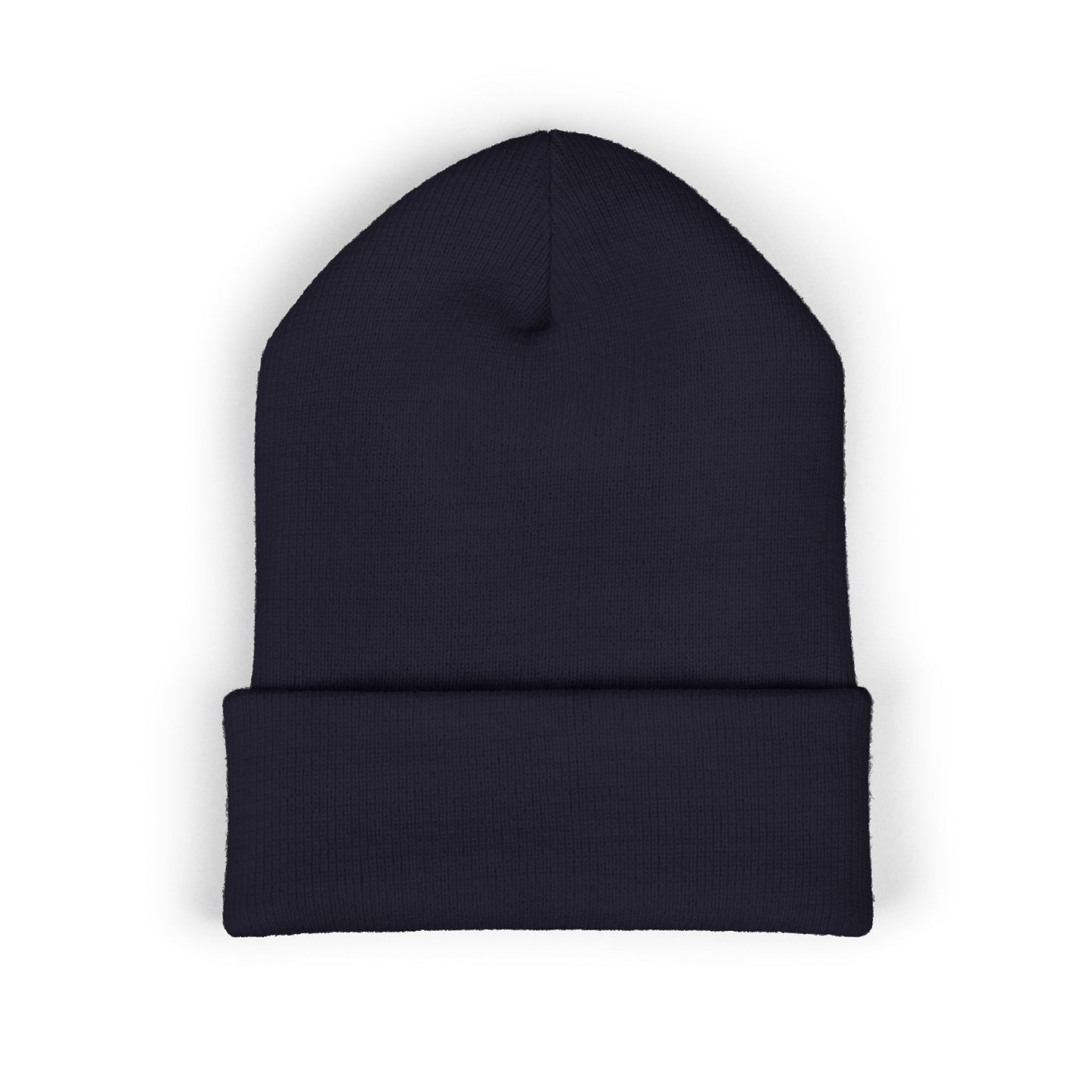Nomad Wrestling Club Embroidered Cuffed Beanie — Classic White Knit Hat