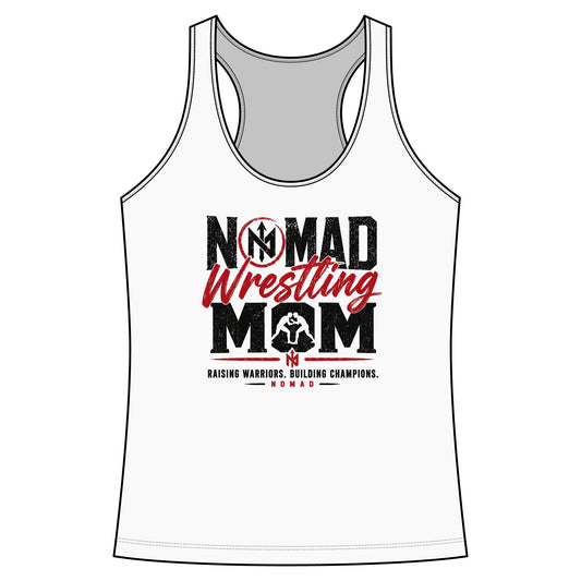 Nomad Wrestling Mom Racerback Tank — "Nomad Wrestling Mom" Supporter Top