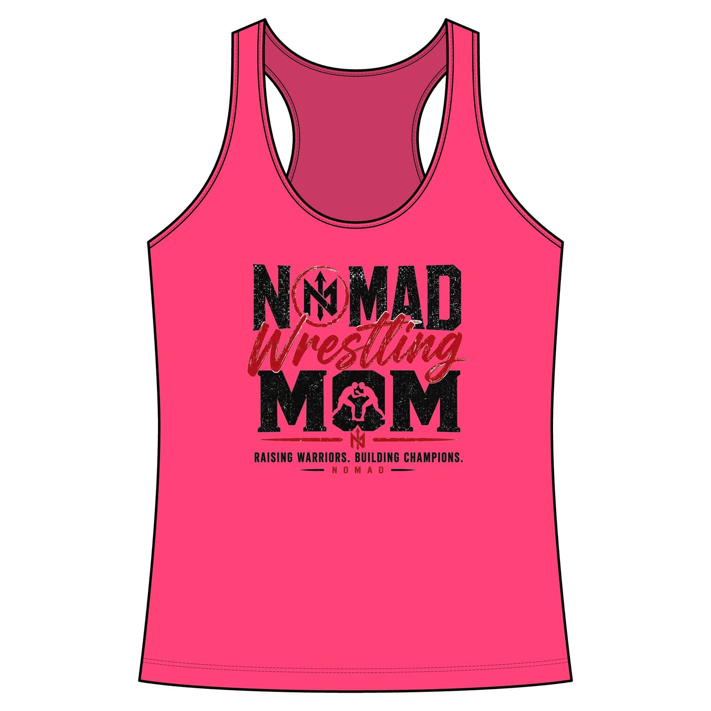 Nomad Wrestling Mom Racerback Tank — "Nomad Wrestling Mom" Supporter Top
