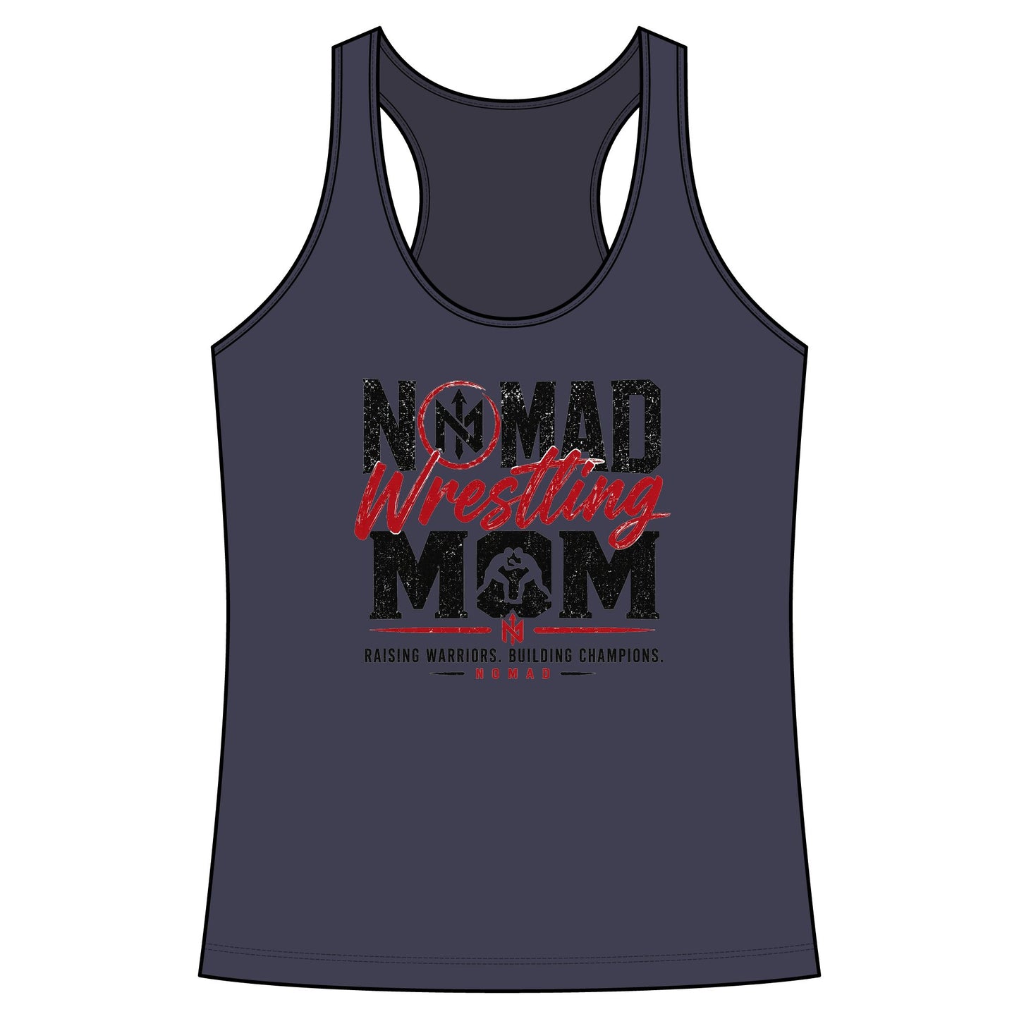 Nomad Wrestling Mom Racerback Tank — "Nomad Wrestling Mom" Supporter Top