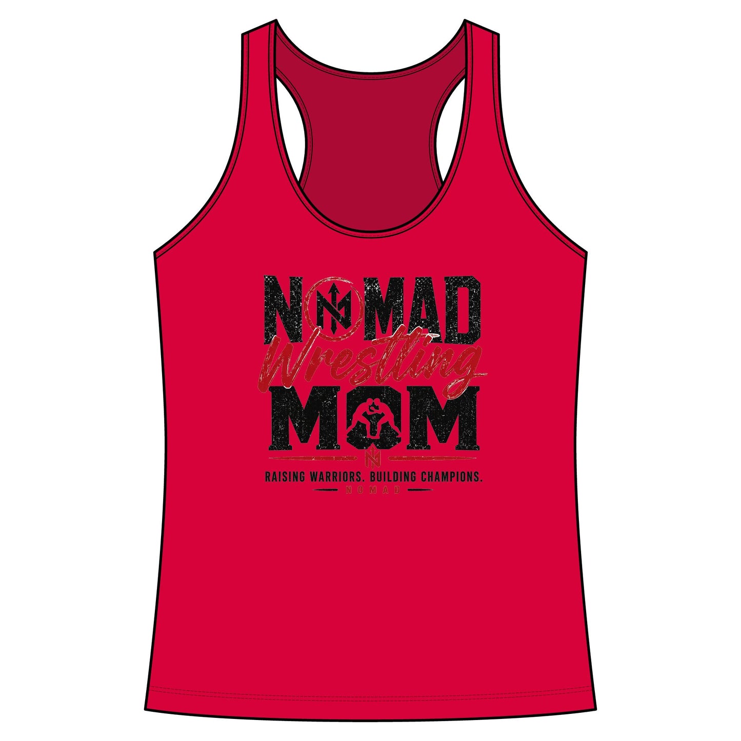 Nomad Wrestling Mom Racerback Tank — "Nomad Wrestling Mom" Supporter Top