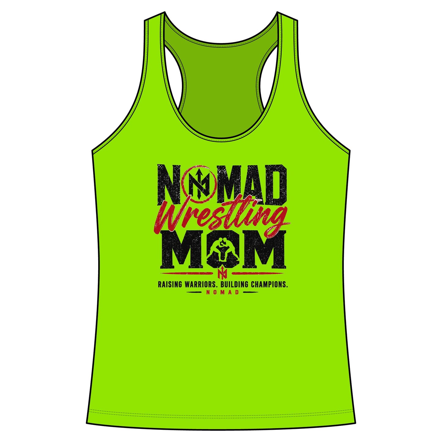 Nomad Wrestling Mom Racerback Tank — "Nomad Wrestling Mom" Supporter Top