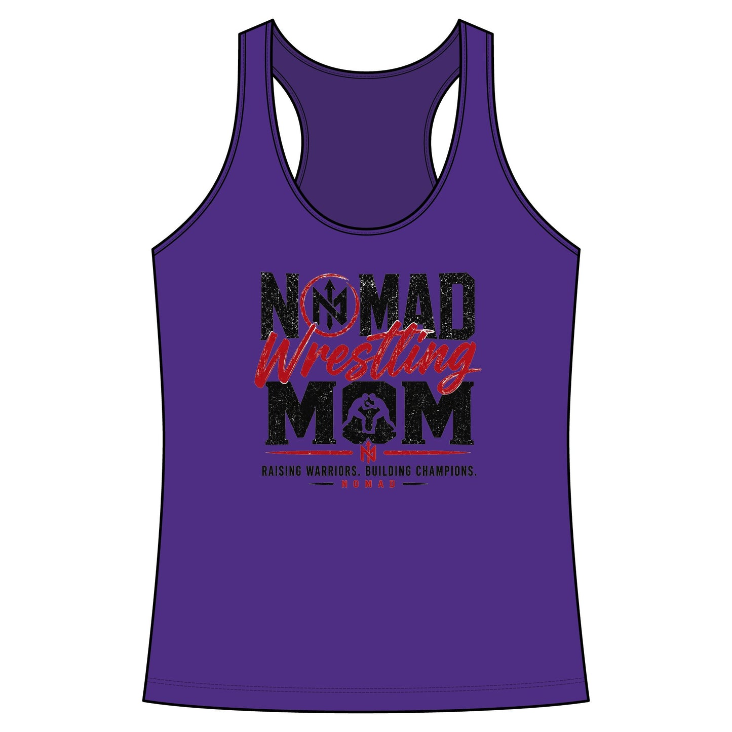 Nomad Wrestling Mom Racerback Tank — "Nomad Wrestling Mom" Supporter Top
