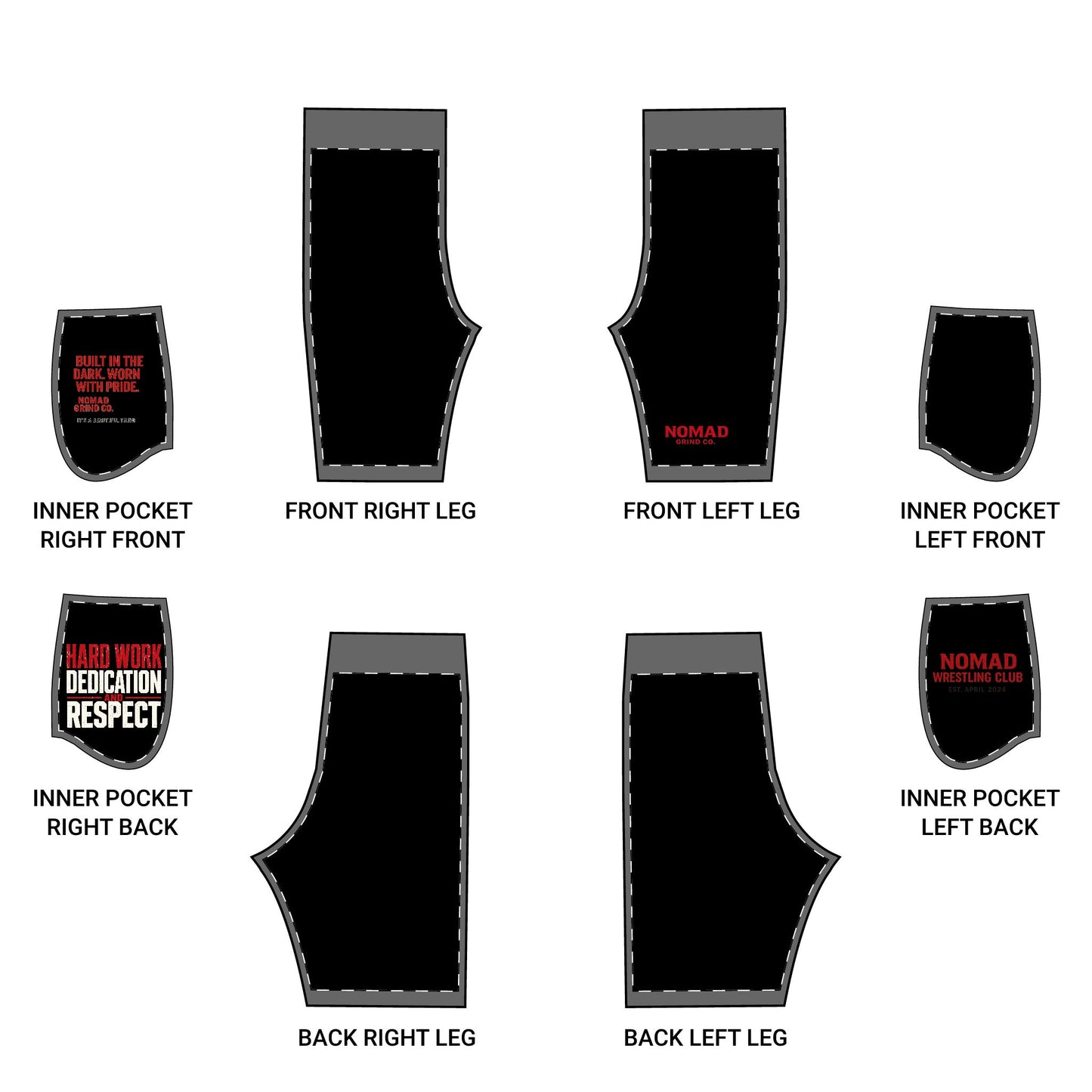 Basketball Training Shorts — Hard Work Dedication Respect AOP