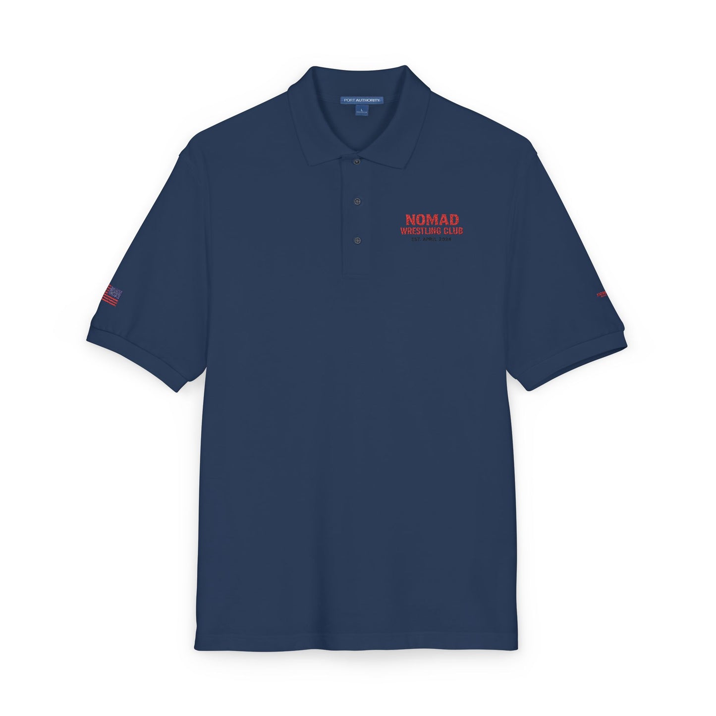 Embroidered Polo Shirt — NOMAD Adventure Co. Logo