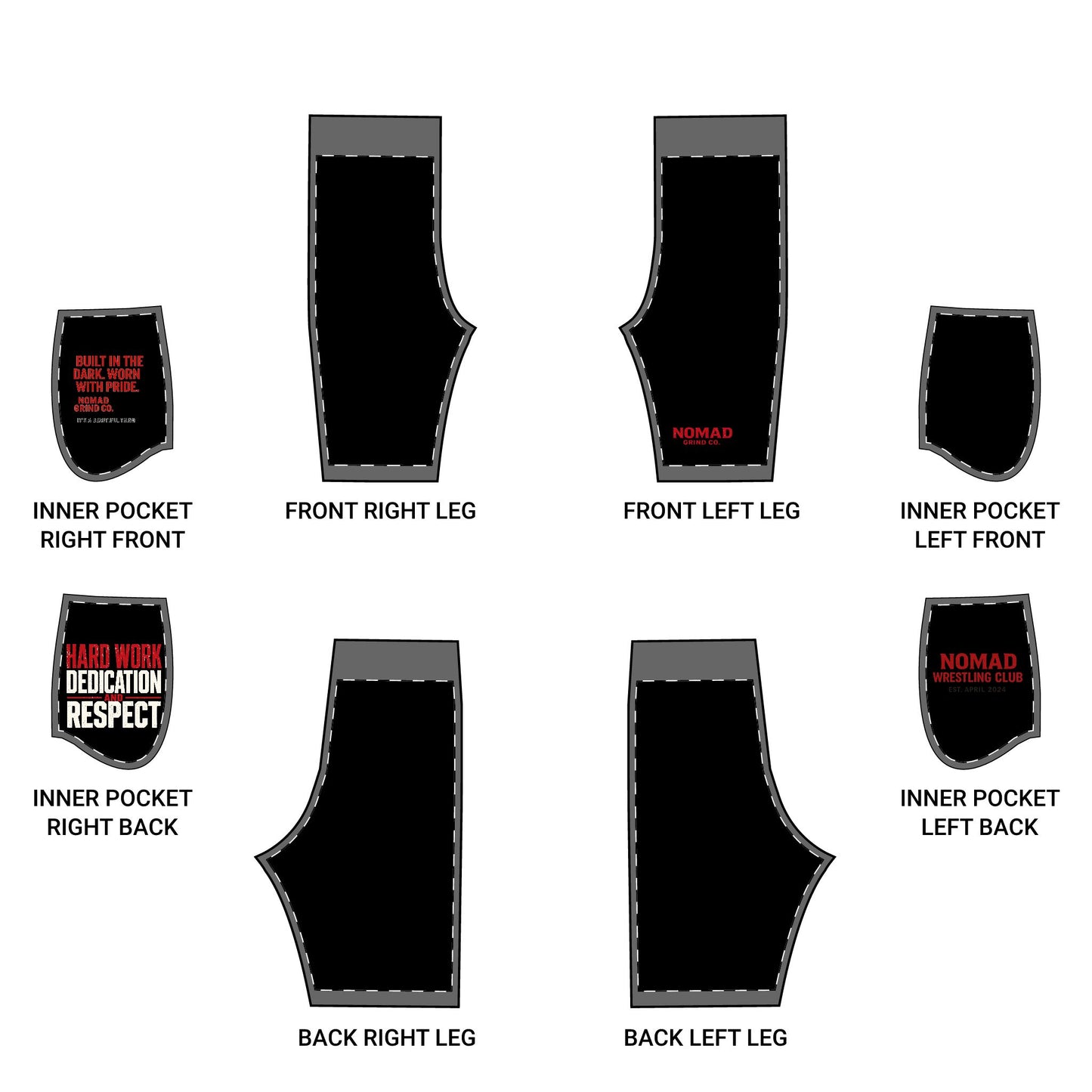 Basketball Training Shorts — Hard Work Dedication Respect AOP