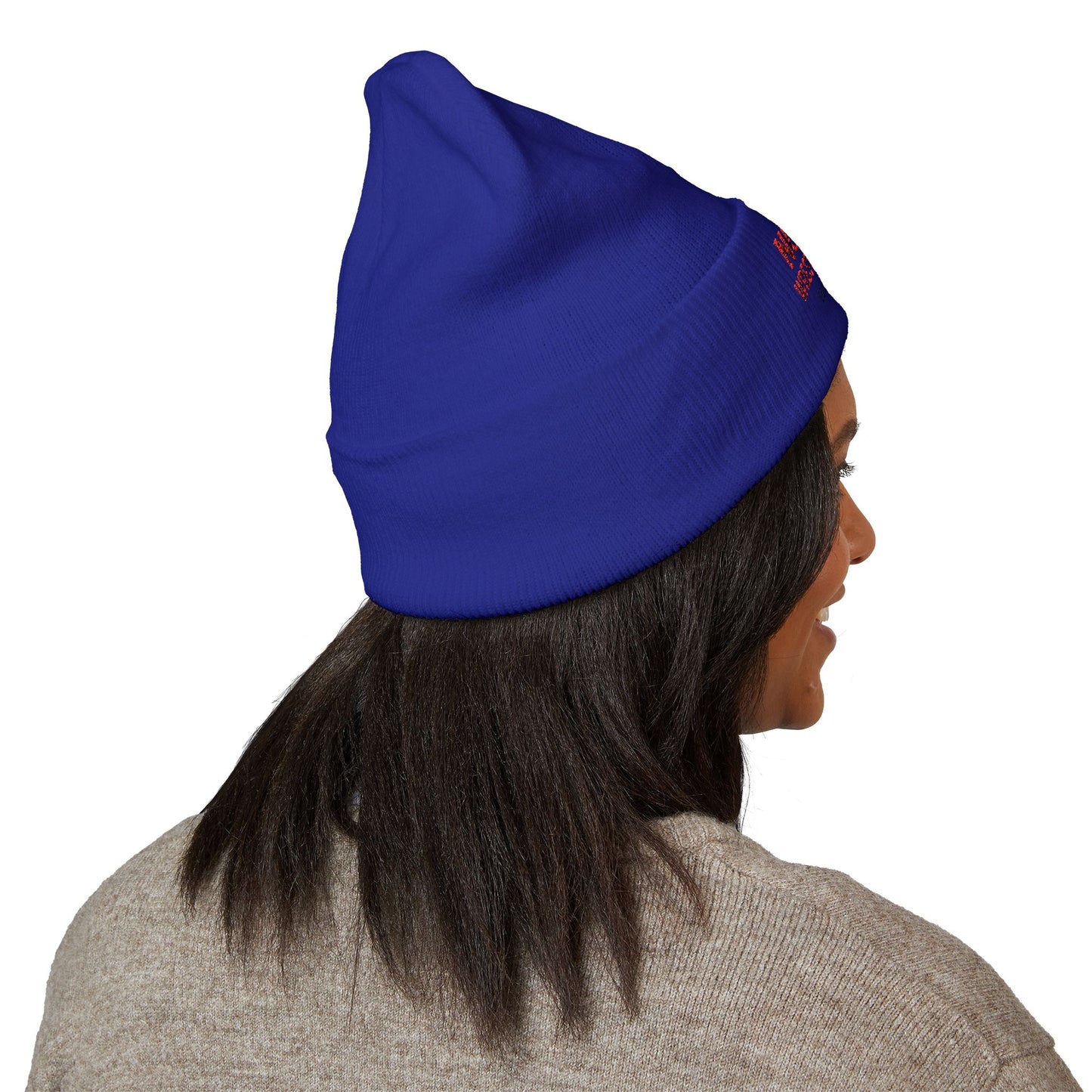 Nomad Wrestling Club Embroidered Cuffed Beanie — Classic White Knit Hat