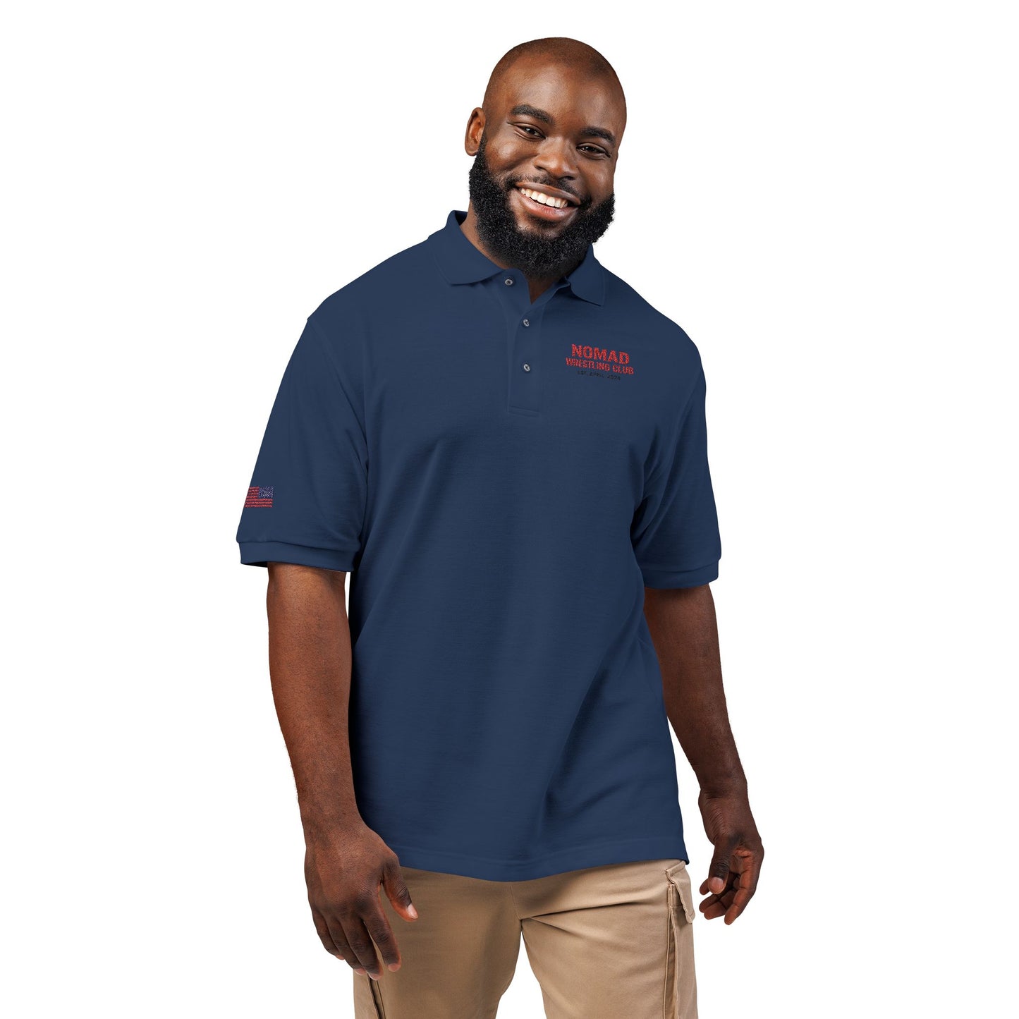 Embroidered Polo Shirt — NOMAD Adventure Co. Logo