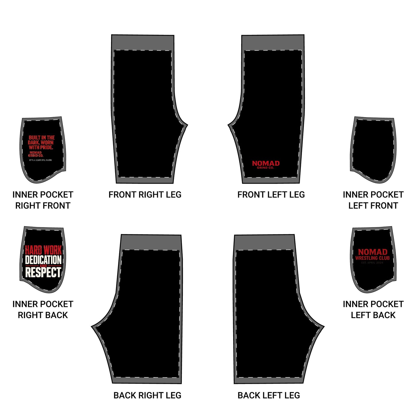 Basketball Training Shorts — Hard Work Dedication Respect AOP